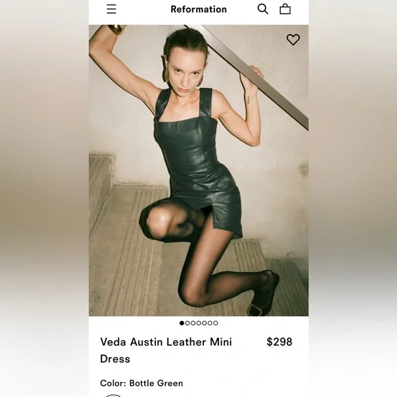 Reformation Leather Mini Dress Reformation Leather Mini Dress